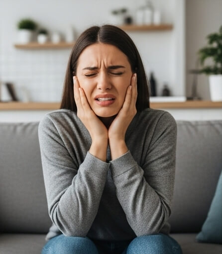 Women image in tooth pain - Emergency dentist Scunthorpe